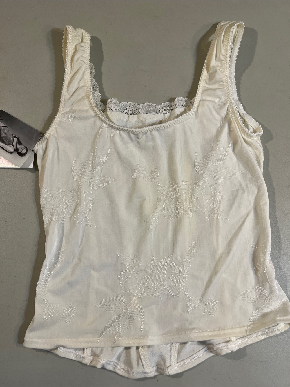 Arianne Cream Lace-Trim Camisole & Bikini Brief Set - Picture 3 of 7